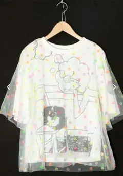 スカラー　スカラーちゃんバスタイム ドットチュールTシャツのサムネイル