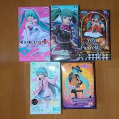 初音ミク　フィギュア　バンプレスト　セガ　タイトー　５体セット