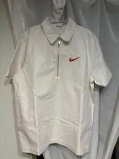 Nike ポロシャツ ホワイト 赤ロゴ