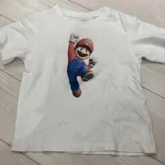 マリオ プリント ホワイト Tシャツ　110