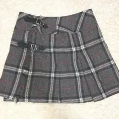 韓国風 チェックミニスカート