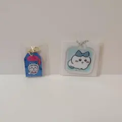 ちいかわもぐもぐ本舗 ハチワレ お守りアクリルチャーム、アクリルキーチェーン