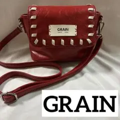 【GRAIN/グレイン】ヴィンテージステッチミニショルダーバッグ レッド