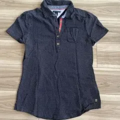 TOMMY HILFIGER ネイビー ドット ポロシャツ Mのサムネイル
