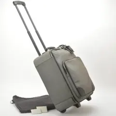 美品 ボッテガヴェネタ キャリーバッグ 50 キャンバス レザー グレー 旅行鞄