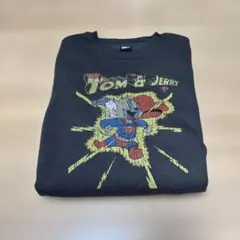 最終お値下げ 新品 トムとジェリー スーパーマン トレーナー Lサイズ 裏起毛