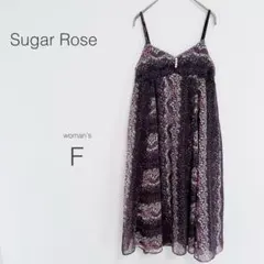 【シュガーローズ】キャミワンピース【F】花柄 総柄 ゆったり 可愛い ひらひらのサムネイル