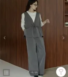 【新品タグ付き】sonny label ペプラムオールインワン36 グレーのサムネイル