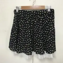 レディース ひざ丈スカート ブラック系 M