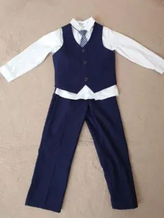 130cm ネイビーフォーマルスーツ
