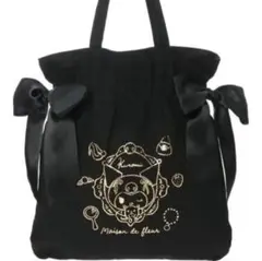 Maison de FLEURサンリオ　キャンバスダブルリボントートバッグクロミ