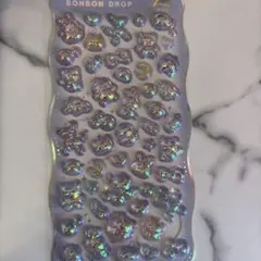 Auroraシリーズボンボンドロップシールchurukira 水色