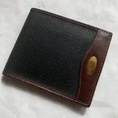 【極美品】dunhill ダンヒル 二つ折り財布 ブラック/ブラウン メンズのサムネイル