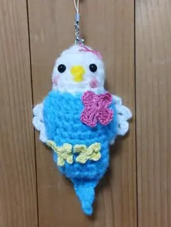 セキセイインコの編みぐるみ