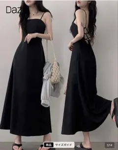 SHEIN DAZY スリムウエストブラックドレス