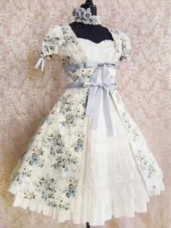 ヴィクトリアンメイデン　ロココブーケティアードドレス　モノトーン USED】トワルドロココブーケティアードロングドレス | Victorian