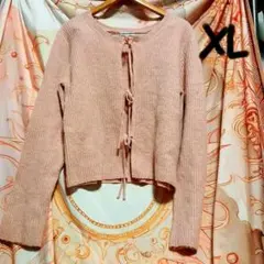 GU リボン付きカーディガン XL