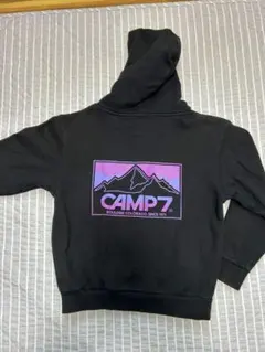 CAMP7 フルジップパーカー 黒　130㎝