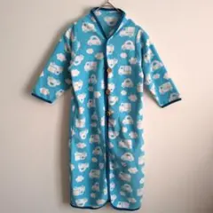 車と雲柄 スリーパー 【100-120cm】 キッズ ボタン 子ども スリーパー