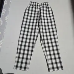 GU チェック柄 CHEF PANTS フルレングス