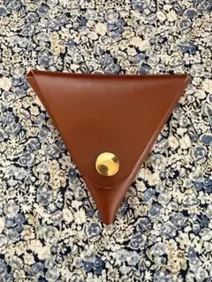 本革レザー 三角 コインケース