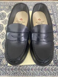 【美品】HARUTAキッズ コインローファー　ブラック / 19.0cm