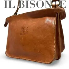 ILBISONTE イルビゾンテ　ショルダーバッグ　ヌメ革　ロゴ型押し　レザーのサムネイル