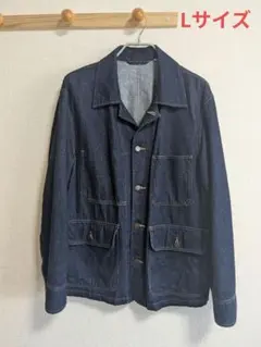 【UNIQLO U】デニムワークジャケット L ネイビー カバーオール メンズ