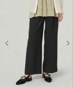 グローバルワーク　ウツクシルエット　DRY ワイドストレートパンツ