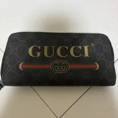ミィ様✨】グッチ 長財布 ロゴプリント シェリーライン レザー