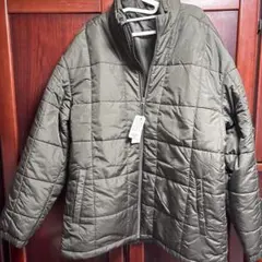 【新品5L】メンズオリーブ色 ダウンジャケット