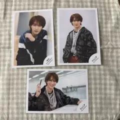 橋本涼　公式写真3枚+SHOWbiz ステッカー　HiHi Jets/B&ZAI