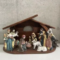 【希少】The Crèche キリスト生誕群像のヴィンテージ模型　ジオラマ 希少】The Crèche キリスト生誕群像のヴィンテージ模型 ジオラマ