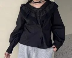 mystic 【@lily.s_y企画】Vフリルシェイプブラウス