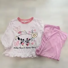 ミッキー、ミニーマウス パジャマ 110cm ピンク