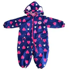 CCL TEAM 90cmベビー用スキーウェア ネイビー ハート柄 スノボ 子供