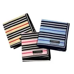 BURBERRY ハンカチ レディース ボーダー ストライプ 3枚セット 未使用
