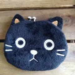 黒猫の小さながま口