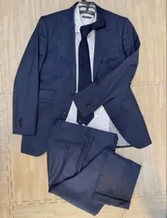 【麻布テーラー】ドーメル（DORMEUIL)アマデウス365 ネイビー無地