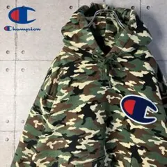 チャンピオン Champion☆スウェット パーカー カモフラ 迷彩 裏起毛 L