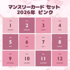 マンスリーカード 2026年ピンク ましかく アルバス対応のサムネイル