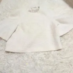 美品「Demi-Luxe BEAMS」クルーネックトップスホワイト系白系「M」のサムネイル