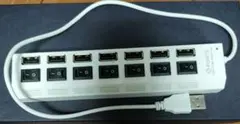 USB 2.0 8ポートハブ スイッチ付き