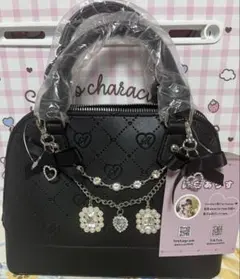 新品未使用タグ付き しまむら 眞白ありす モノグラム ハンドバッグ ブラックのサムネイル