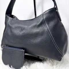 Kitamura キタムラ ショルダーバッグ ミニポーチ付き ネイビー