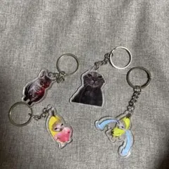 ミーム猫 アクリルキーホルダー 4種セット