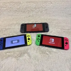 【ジャンク品】ニンテンドーSwitch 本体　3台セット　完品　SDカード付き