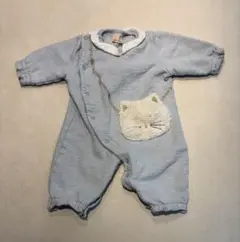 petit main プティマイン　ねこポシェットロンパース