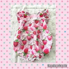 犬服ハンドメイド バルーンキャミソール 3dメッシュ いちご　　Sサイズ