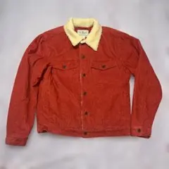 llbean コーデュロイ ボア ジャケット メンズ　 S レンガレッド